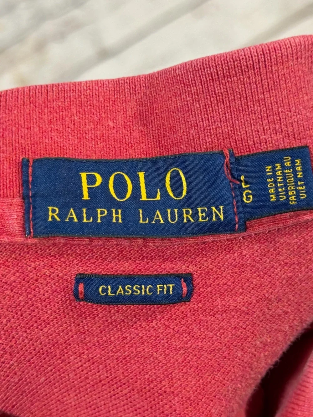 Polo Ralph Lauren Heathered Red Golf Short Sleeve Tennis Preppy Men's Shirt